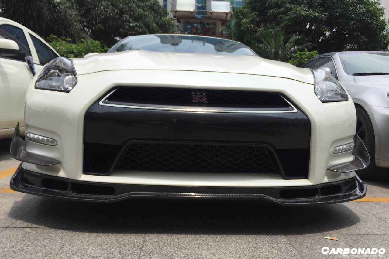 2008-2011 Nissan GTR R35 CBA BSE Style Part Carbon Fiber Front Lip With Undertray - Carbonado