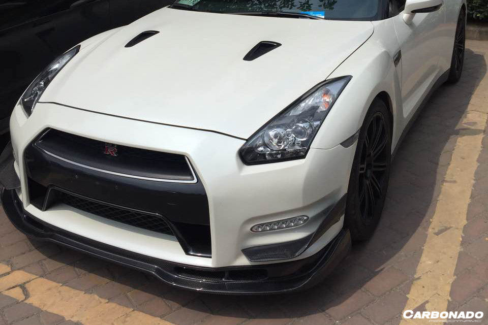 2008-2011 Nissan GTR R35 CBA BSE Style Part Carbon Fiber Front Lip With Undertray - Carbonado