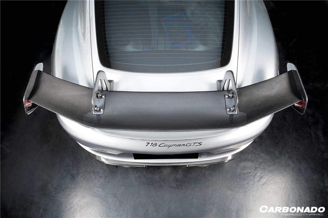 2012-2023 Porsche 718 981 Cayman Boxster GT4RS Style Dry Carbon Fiber Spoiler Wing - Carbonado