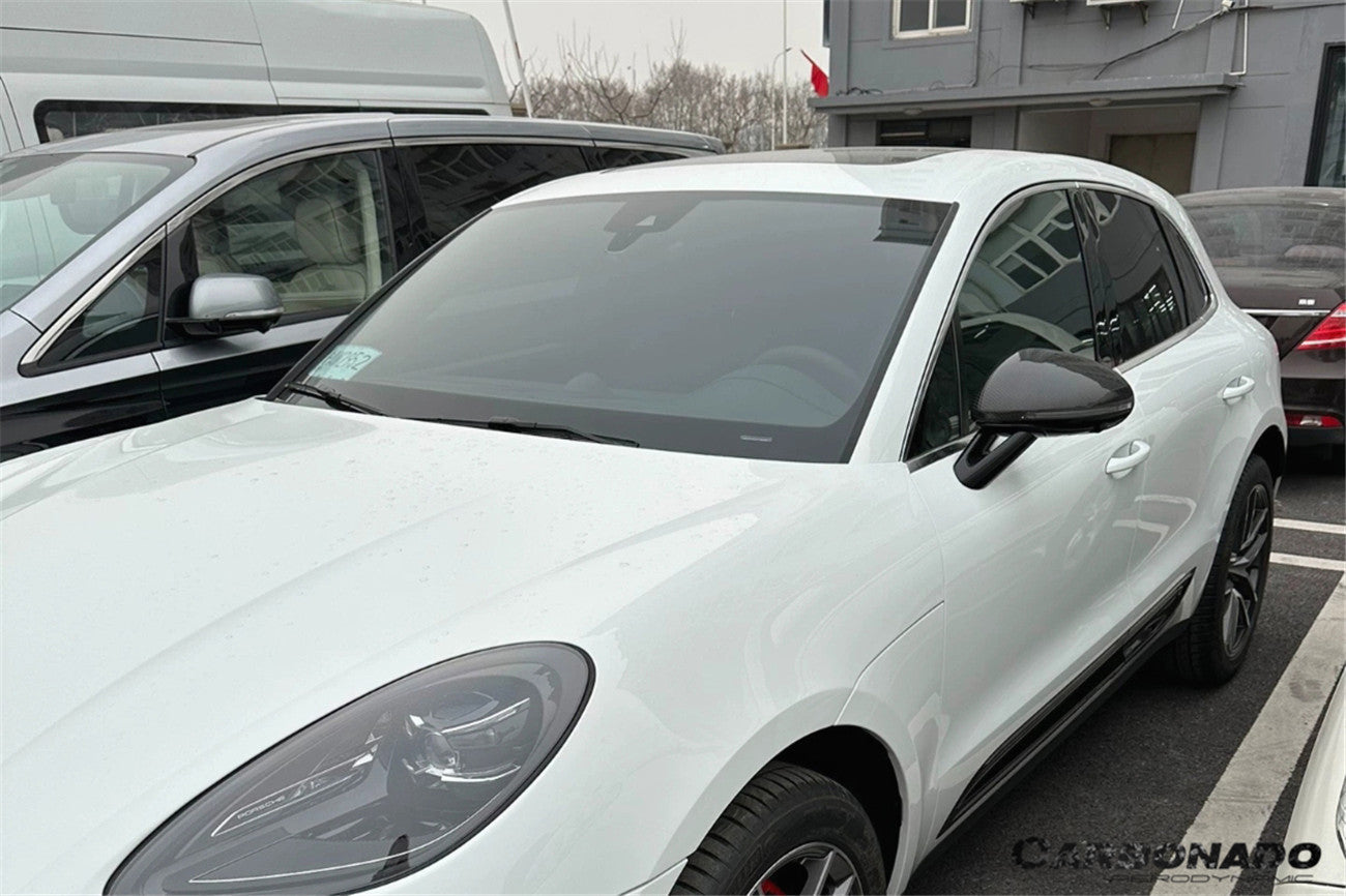 2014-2024 Porsche Macan 95B Autoclave Carbon Fiber Mirror Housing Replacement | Fits T, S, GTS, Turbo, Turbo S, Turbo LHD (With BSA Holes)