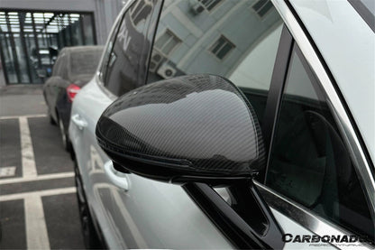 2014-2024 Porsche Macan 95B Dry Carbon Fiber Mirror Housing Replacement | Fits T, S, GTS, Turbo, Turbo S, 4 Electric, Turbo (NO BSA Holes)