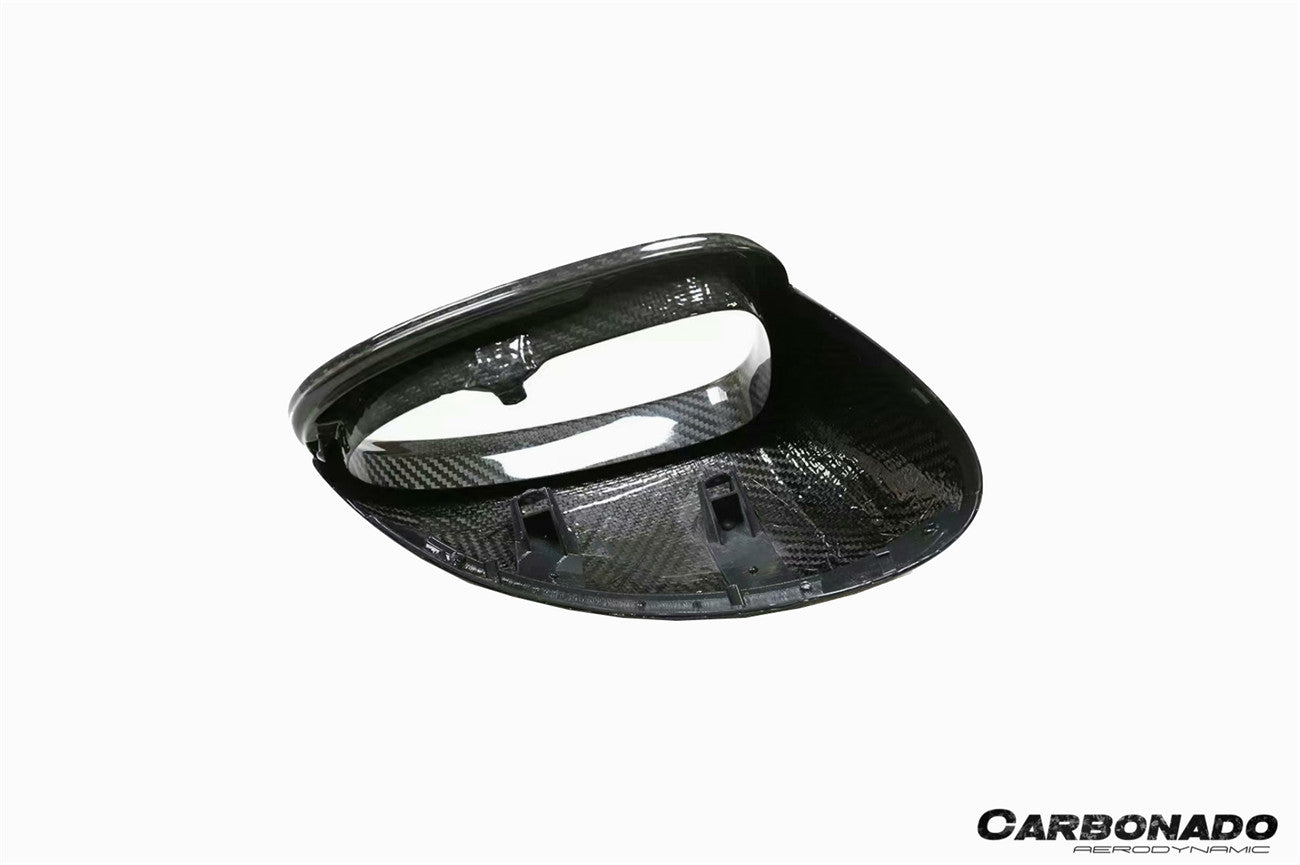2014-2024 Porsche Macan 95B Dry Carbon Fiber Mirror Housing Replacement | Fits T, S, GTS, Turbo, Turbo S, 4 Electric, Turbo (NO BSA Holes)