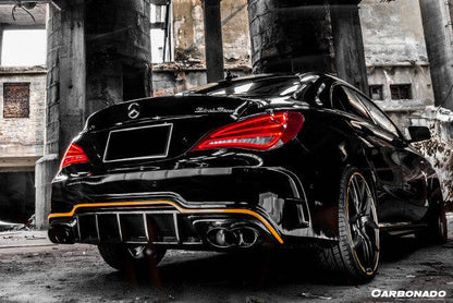 2013-2016 Mercedes Benz W117 CLA Class WD Style Rear Bumper - Carbonado Aero