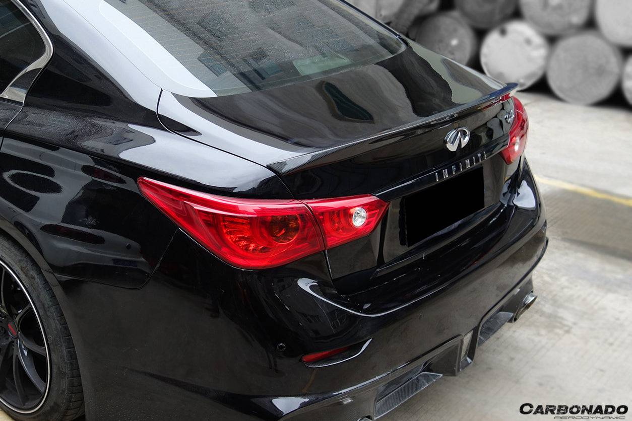 2014-2017 Infiniti Q50 Sedan DP Style Carbon Fiber Trunk Spoiler - Carbonado Aero