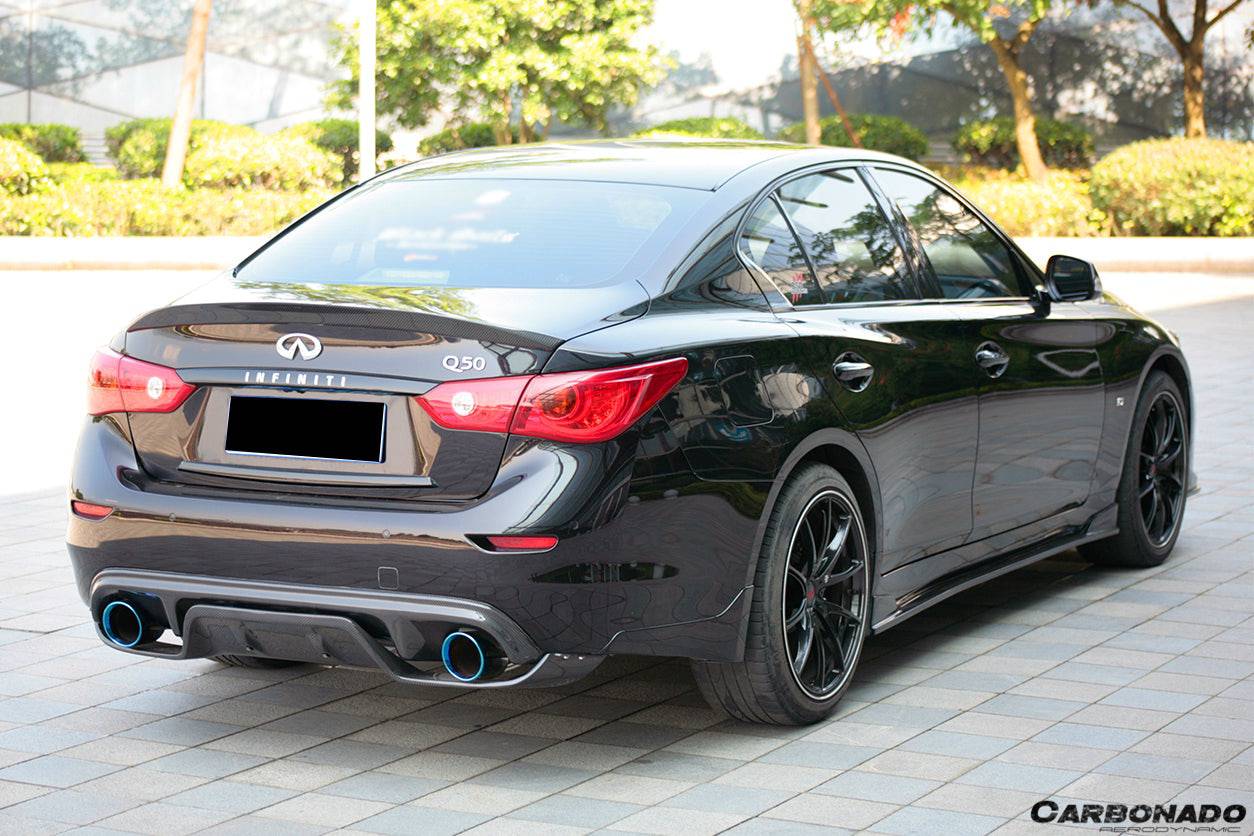 2014-2017 Infiniti Q50 Sedan DP Style Carbon Fiber Trunk Spoiler - Carbonado Aero