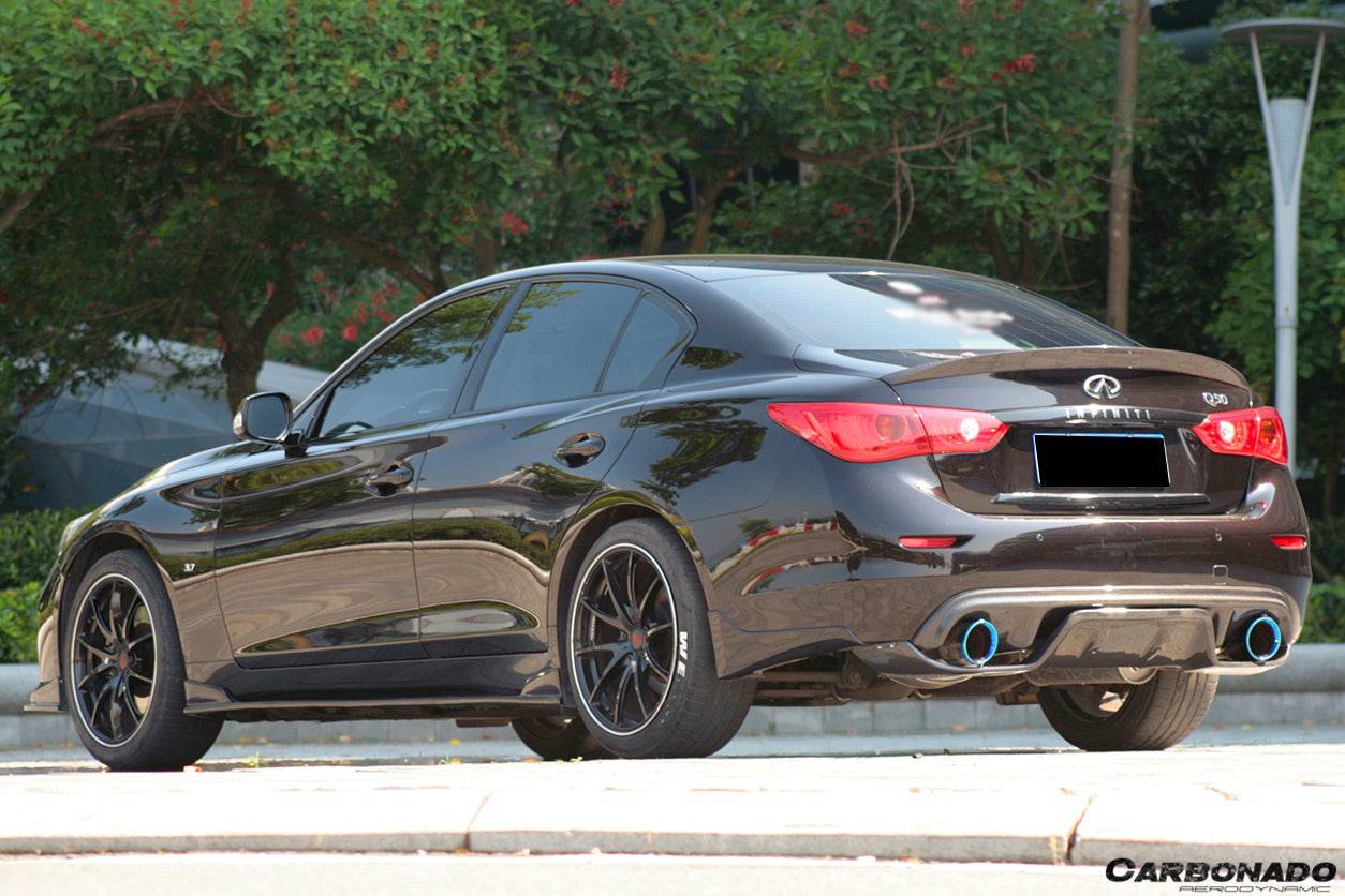2014-2017 Infiniti Q50 Sedan DP Style Carbon Fiber Trunk Spoiler - Carbonado Aero