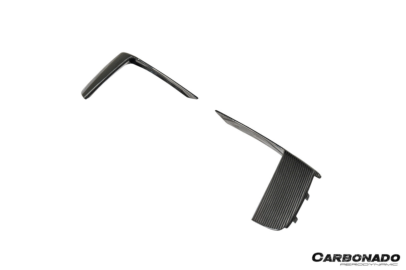 Carbonado 2017-2019 Porsche 911 991.2 GT3 OE Style Dry Carbon Fiber Front Bumper Daytime Running Light Trims