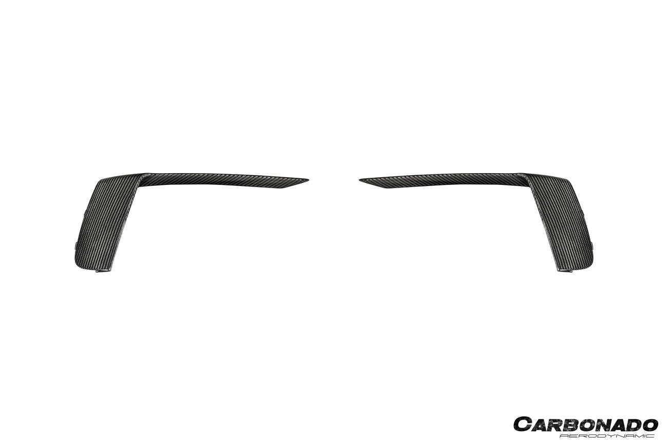 Carbonado 2017-2019 Porsche 911 991.2 GT3 OE Style Dry Carbon Fiber Front Bumper Daytime Running Light Trims