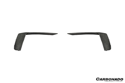 Carbonado 2017-2019 Porsche 911 991.2 GT3 OE Style Dry Carbon Fiber Front Bumper Daytime Running Light Trims