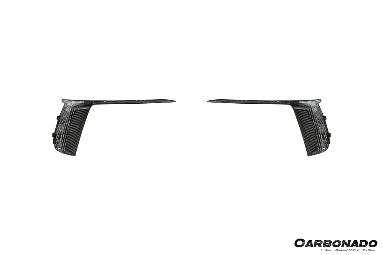 Carbonado 2017-2019 Porsche 911 991.2 GT3 OE Style Dry Carbon Fiber Front Bumper Daytime Running Light Trims