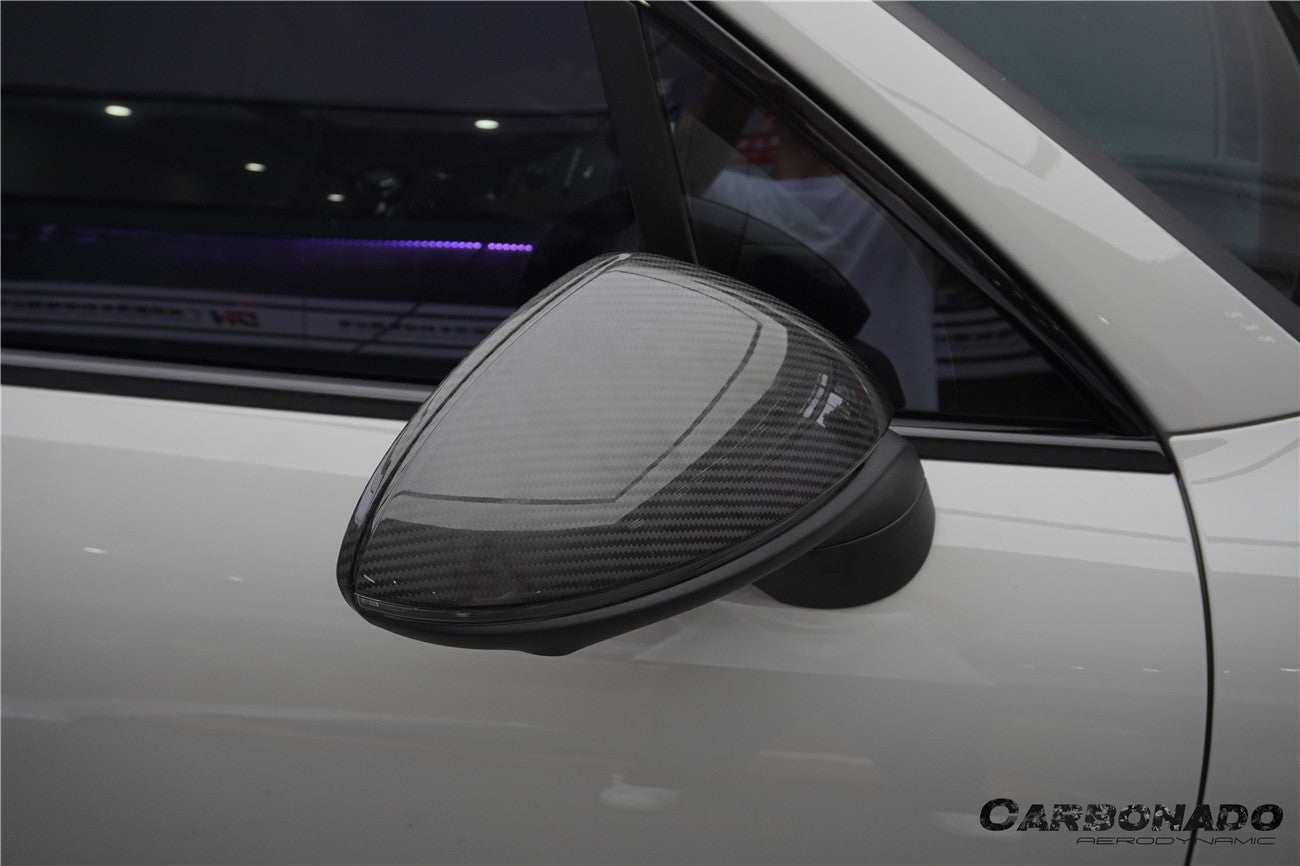 2018-2025 Porsche Cayenne 9Y0 9YA 9YB TKT Style Autoclave Carbon Fiber Mirror Housing Replacement | Fits Cayenne S, Cayenne Coupé, E-Hybrid, GTS, Turbo LHD