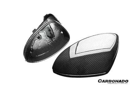 2018-2025 Porsche Cayenne 9Y0 9YA 9YB TKT Style Autoclave Carbon Fiber Mirror Housing Replacement | Fits Cayenne S, Cayenne Coupé, E-Hybrid, GTS, Turbo LHD