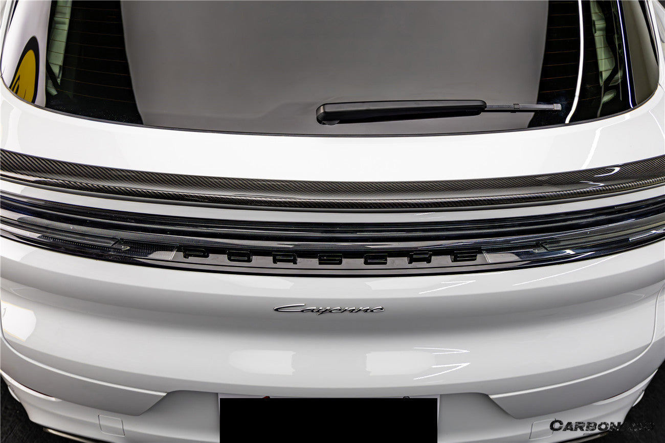 Carbonado 2018-2026 Porsche 9Y0 9Y3 9YA Cayenne S GTS E-Hybrid TKT Style Carbon Fiber Trunk Spoiler