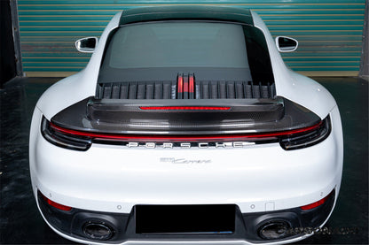 2019-2024 Porsche 911 992 Carrera SC Style Dry Carbon Fiber Trunk Wing Spoiler With LED Light