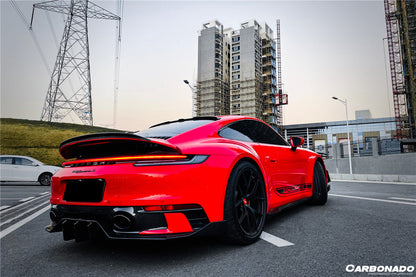 2019-2023 Porsche 911 992 Carrera & Targa Sport Design Bumper WP Style Dry Carbon Fiber Rear Lip
