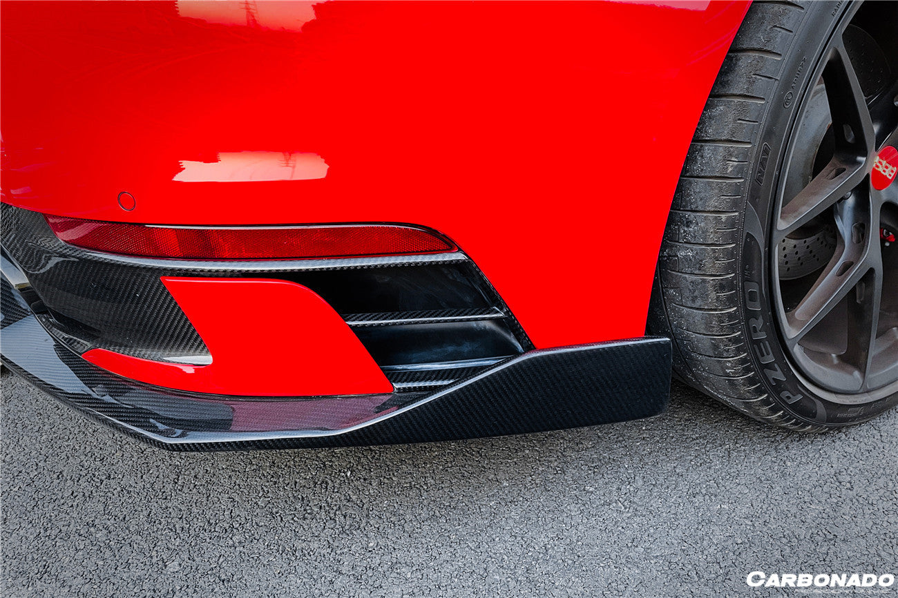 2019-2023 Porsche 911 992 Carrera & Targa Sport Design Bumper WP Style Dry Carbon Fiber Rear Lip