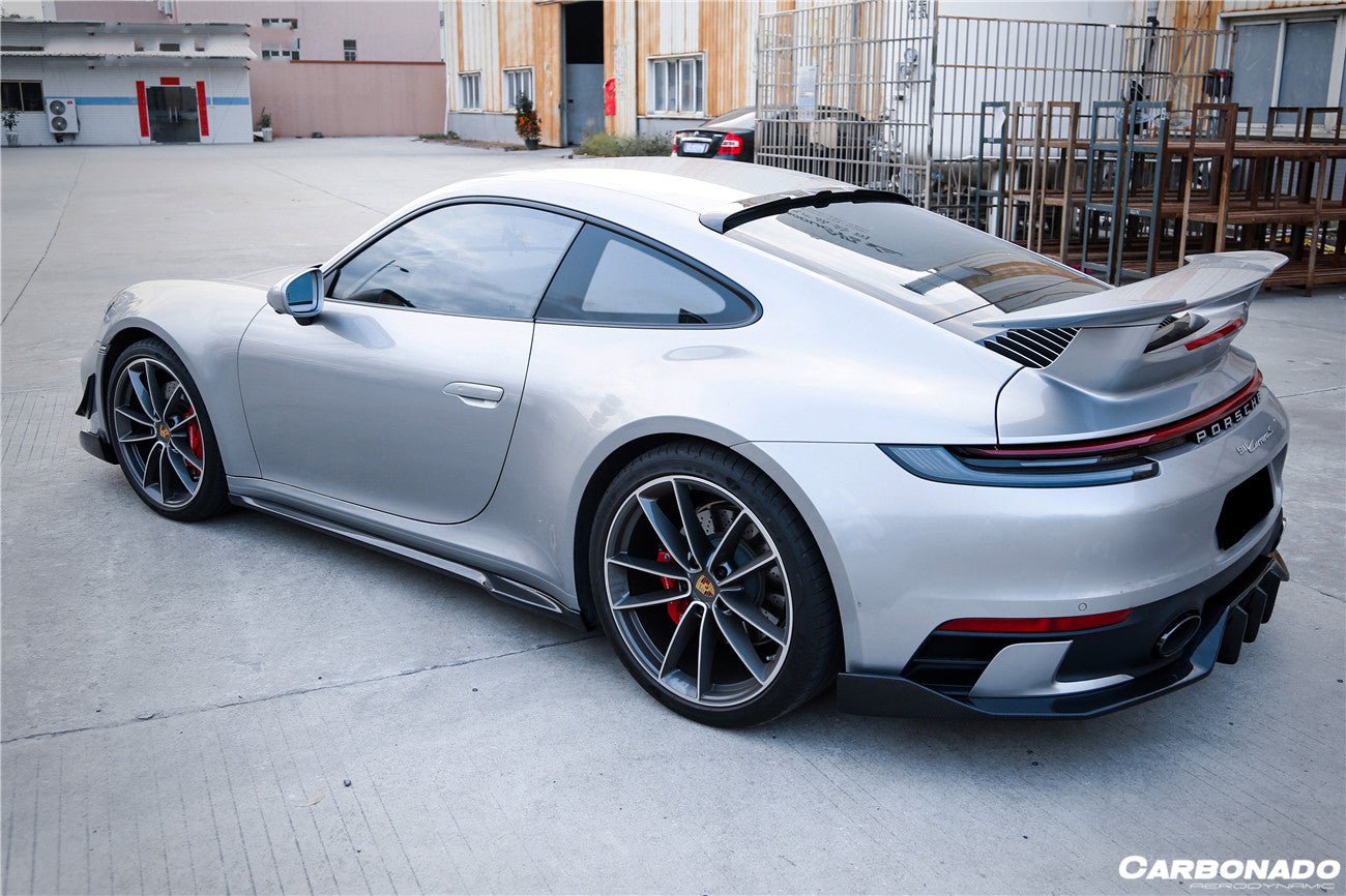2019-2023 Porsche 911 992 Carrera & Targa Sport Design Bumper WP Style Dry Carbon Fiber Rear Lip