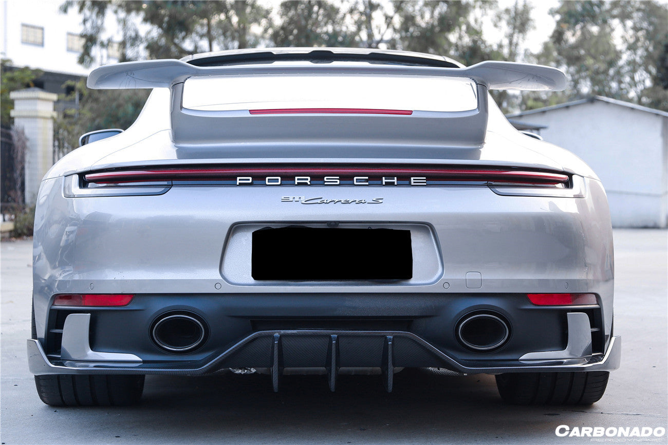 2019-2023 Porsche 911 992 Carrera & Targa Sport Design Bumper WP Style Dry Carbon Fiber Rear Lip