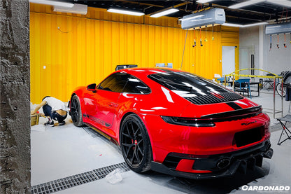 2019-2023 Porsche 911 992 Carrera & Targa Sport Design Bumper WP Style Dry Carbon Fiber Rear Lip