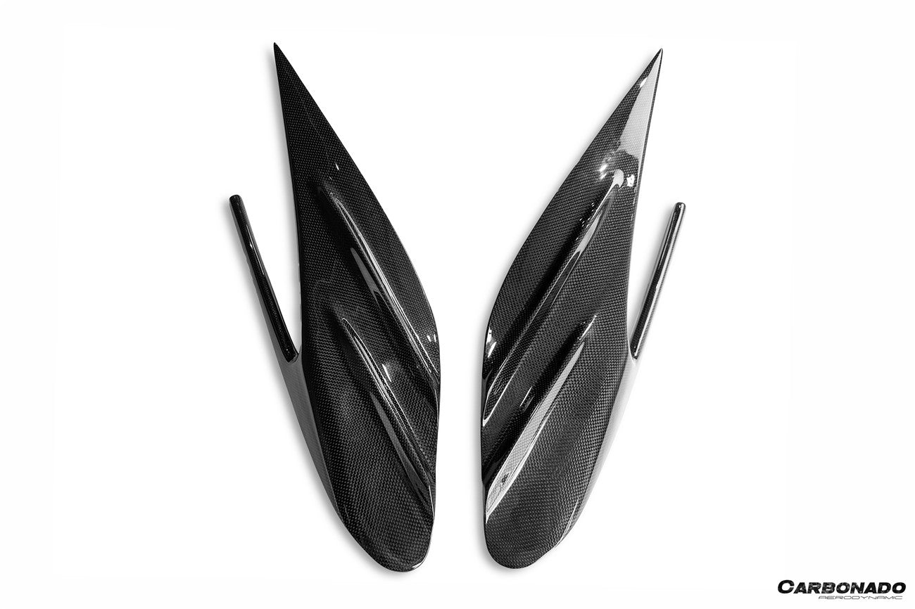 2019-2024 Ferrari F8 MSY Style Autoclave Carbon Fiber Quarter Panel Side Scoops