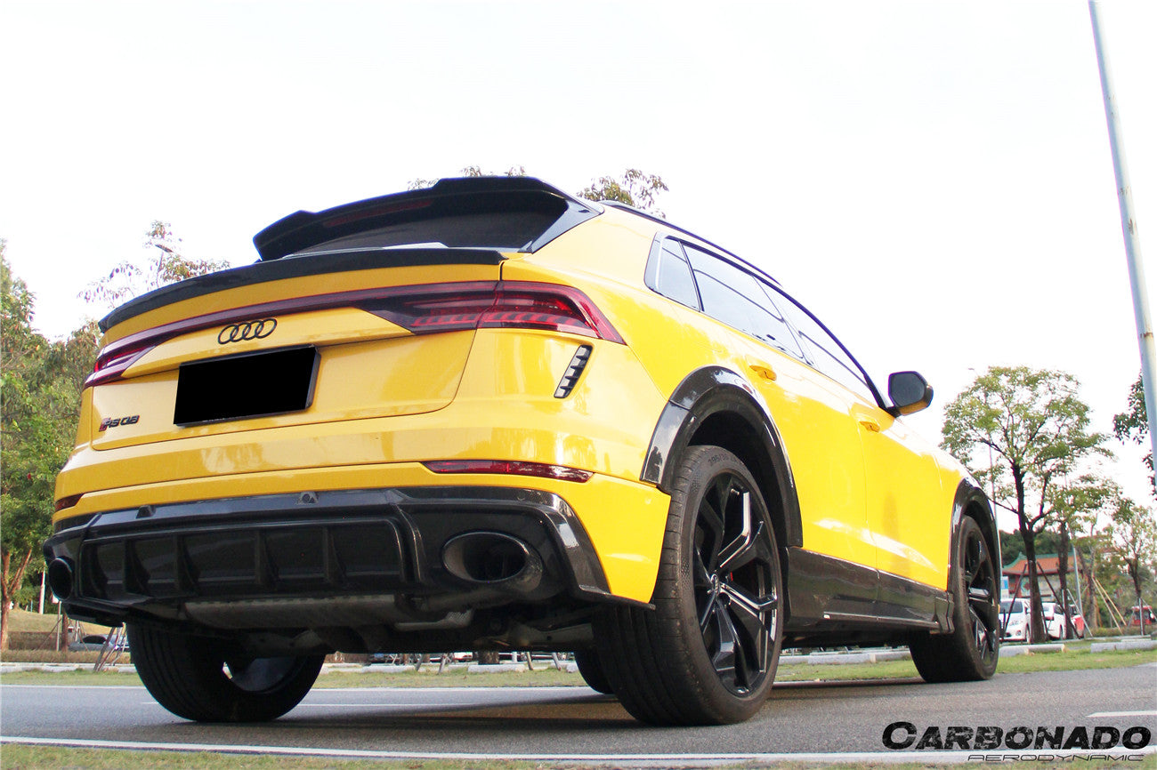 2019-2023 Audi Q8  SQ8  RSQ8 AD Style Dry Carbon Fiber Side Skirts