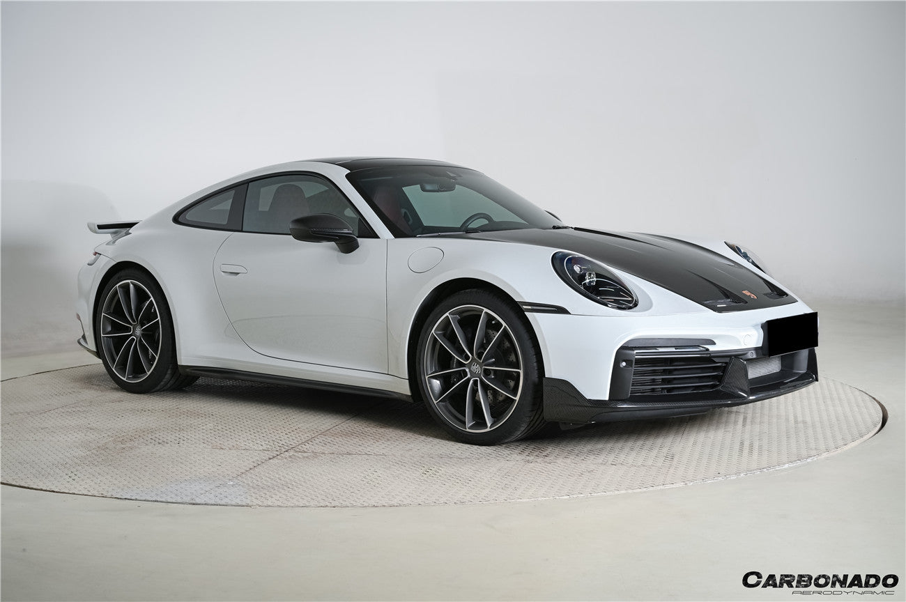 2020-2024 Porsche 911 992.1 Turbo SD Style Autoclave Carbon Fiber Front Lip | Fits Turbo, Turbo S