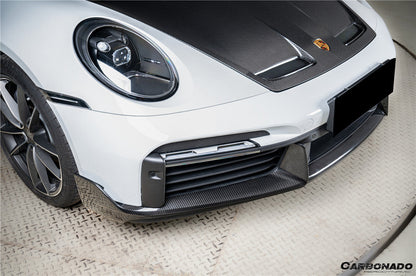 2020-2024 Porsche 911 992.1 Turbo SD Style Autoclave Carbon Fiber Front Lip | Fits Turbo, Turbo S