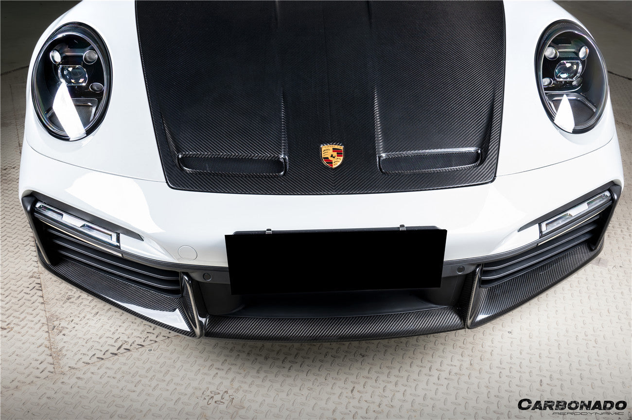 2020-2024 Porsche 911 992.1 Turbo SD Style Autoclave Carbon Fiber Front Lip | Fits Turbo, Turbo S