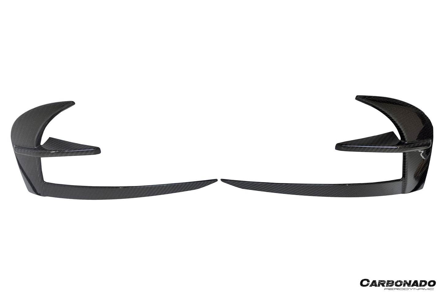 2020-2024 Tesla Model Y AD Style Autoclave Carbon Fiber Front Daytime Running Light Covers