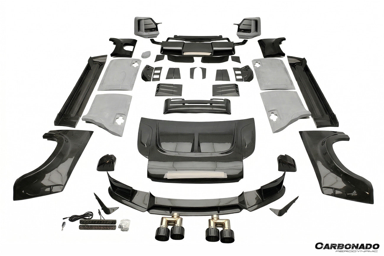 2020-2023 Land Rover Defender 110 Msy Style Partial Autoclave Carbon FiberWide Full Body Kit