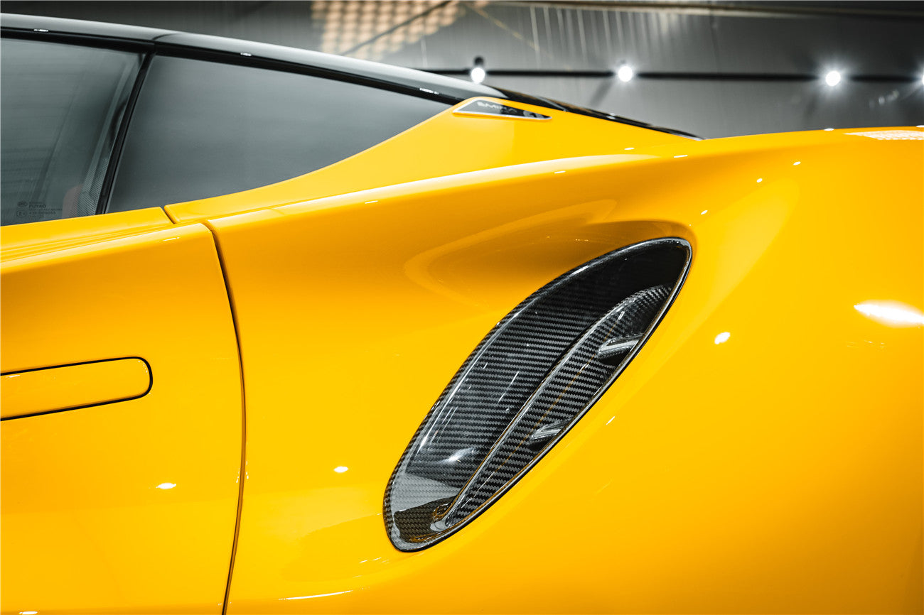 2021-2024 Lotus Emira NYO MNK Style Dry Carbon Fiber Quarter Panel Side Scoops - Carbonado