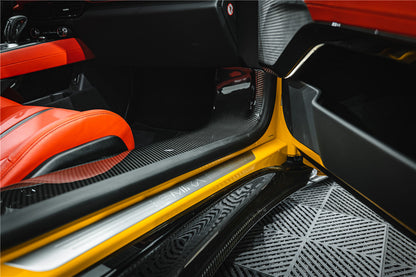 2021-2024 Lotus Emira NYO MNK Style Dry Carbon Fiber Door Sills - Carbonado