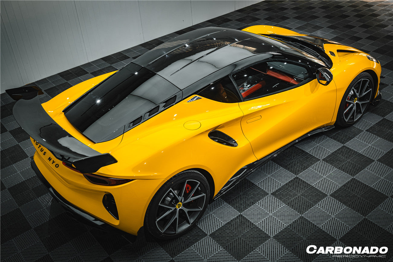 2021-2024 Lotus Emira NYO MNK Style Dry Carbon Fiber Roof Cover - Carbonado