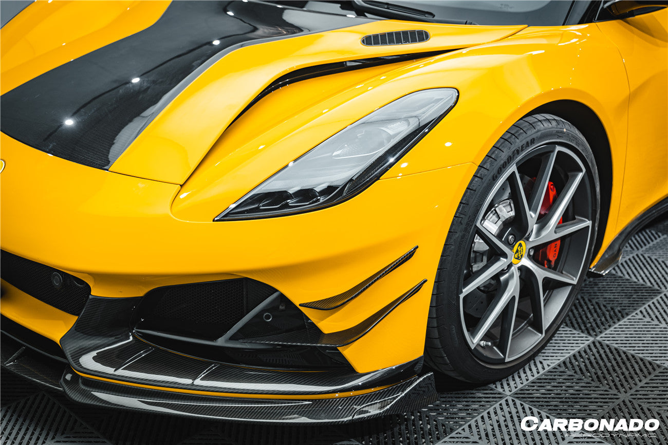 2021-2024 Lotus Emira NYO MNK Style Dry Carbon Fiber Front Bumper canards