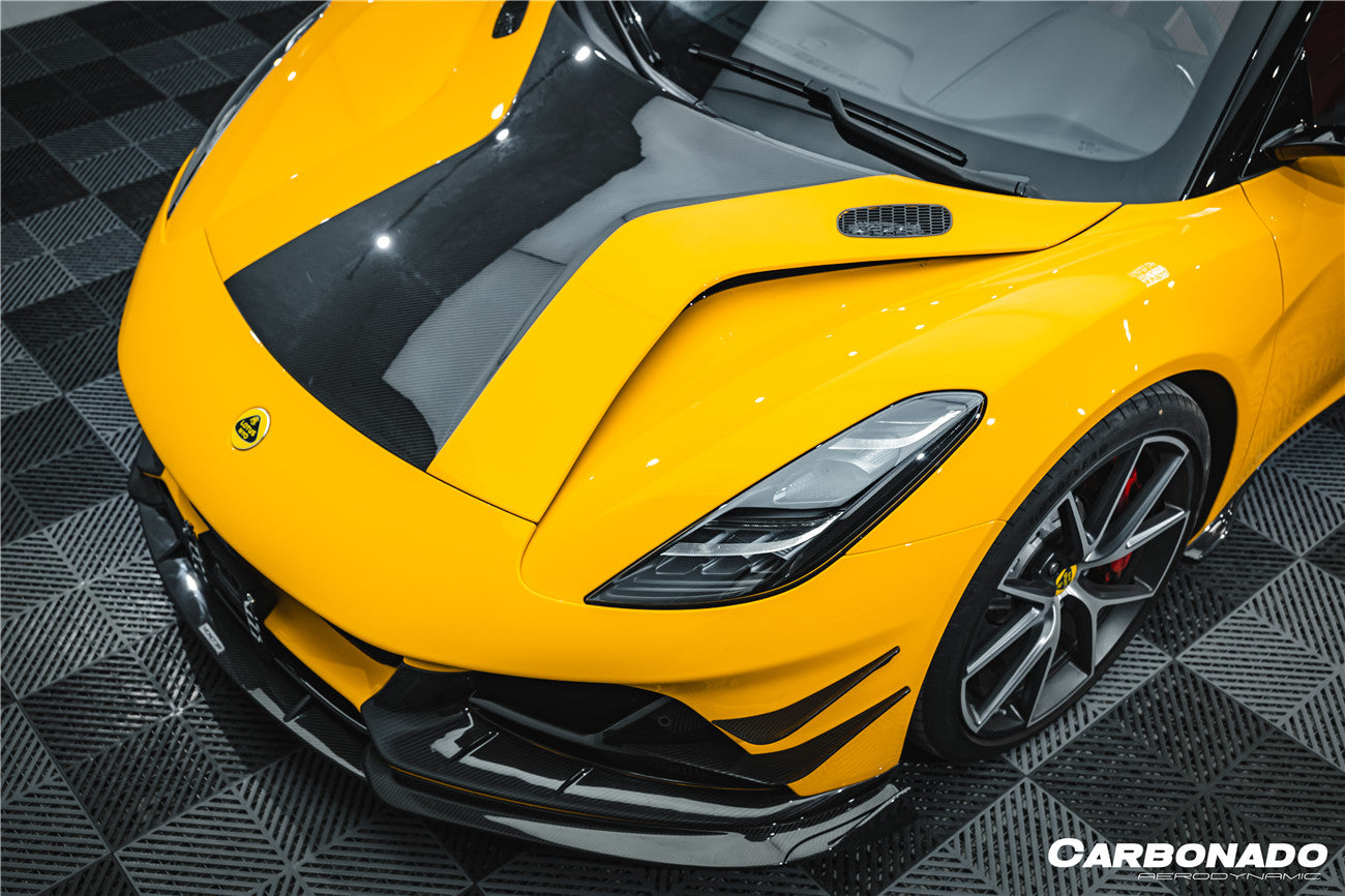 2021-2024 Lotus Emira NYO MNK Style Dry Carbon Fiber Front Bumper Side Splitter