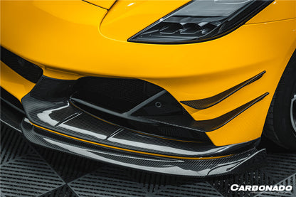 2021-2024 Lotus Emira NYO MNK Style Dry Carbon Fiber Front Bumper Side Splitter