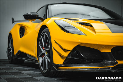 2021-2024 Lotus Emira NYO MNK Style Dry Carbon Fiber Front Bumper Side Splitter