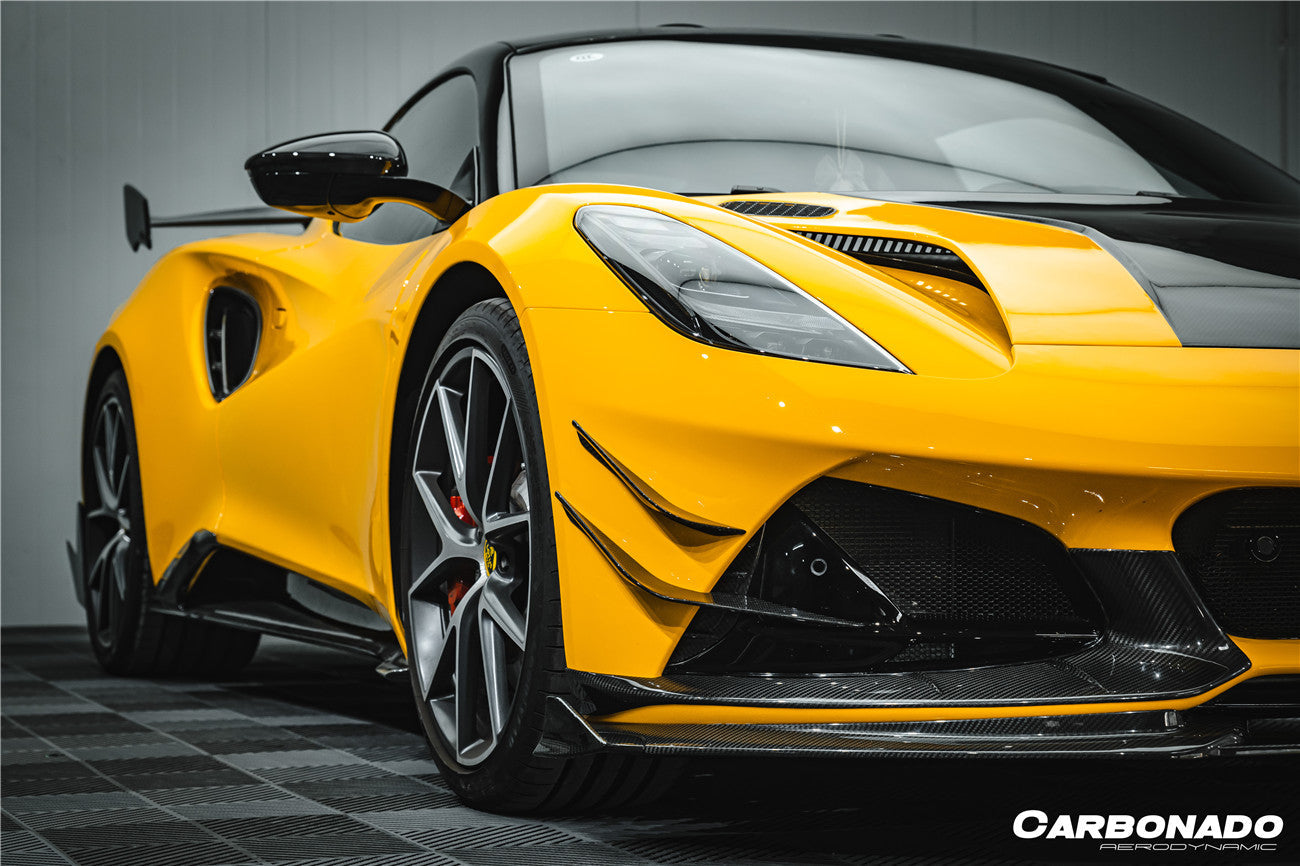 2021-2024 Lotus Emira NYO MNK Style Dry Carbon Fiber Front Bumper canards