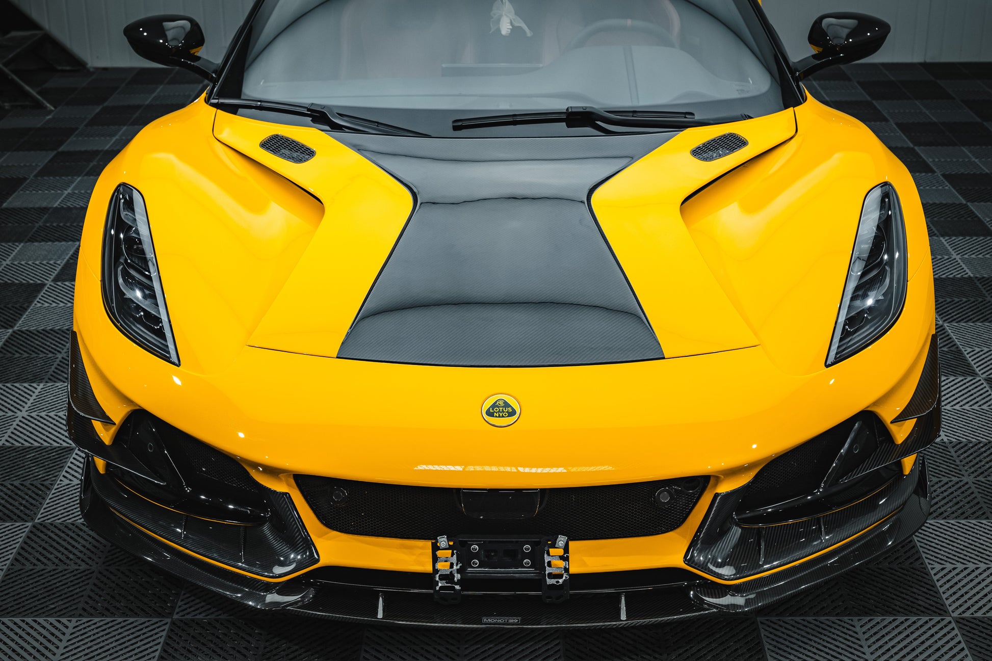 2021-2024 Lotus Emira NYO MNK Style Dry Carbon Fiber Front Bumper Vent Trims - Carbonado