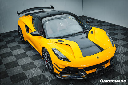 2021-2024 Lotus Emira NYO MNK Style Dry Carbon Fiber Front Bumper Side Splitter - Carbonado