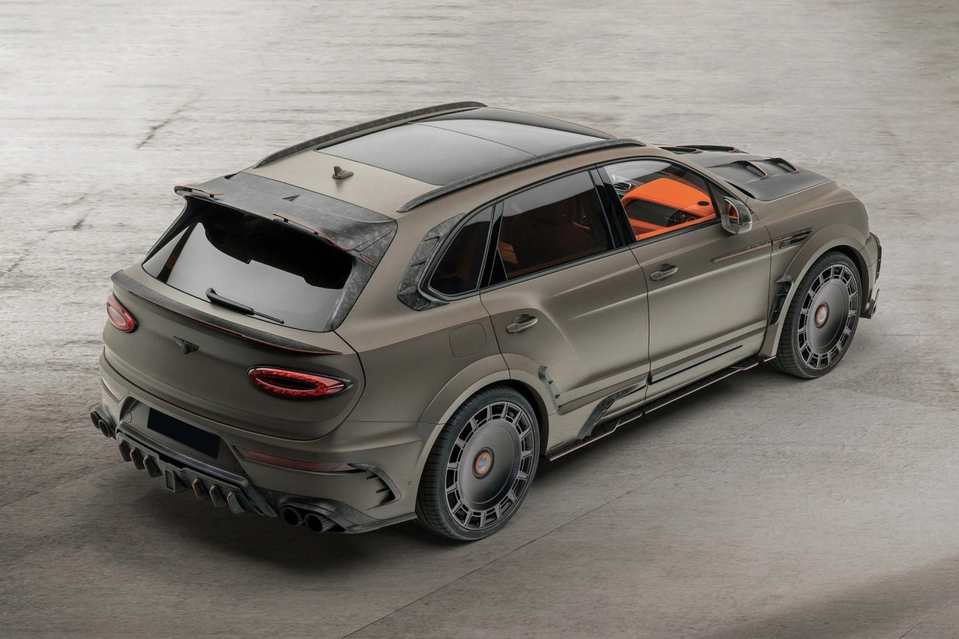 2021-2025 Bentley Bentayga MSY Style DRY Carbon Fiber Roof Spoiler - Carbonado