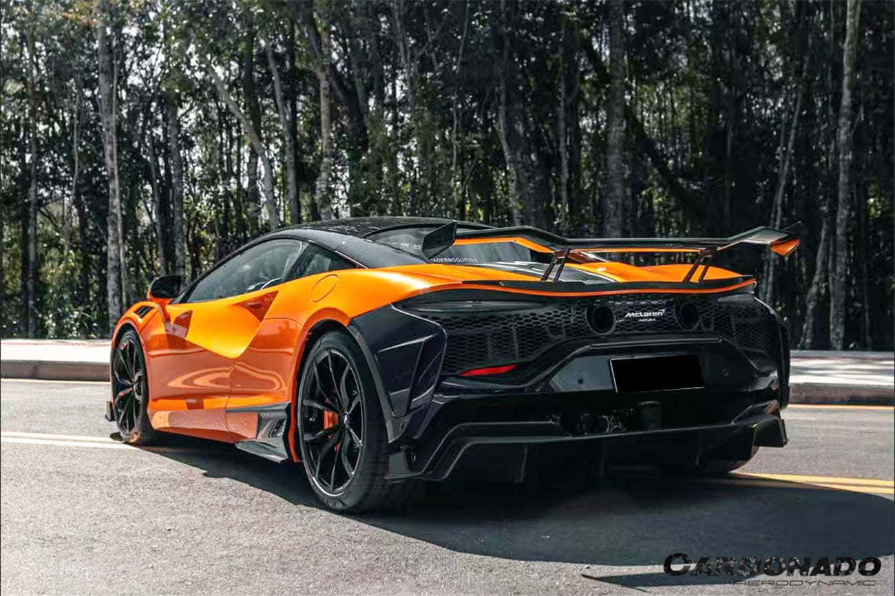2023-UP McLaren Artura Coupe | Spider AM Style Autoclave Carbon Fiber Rear Bumper Side Panels