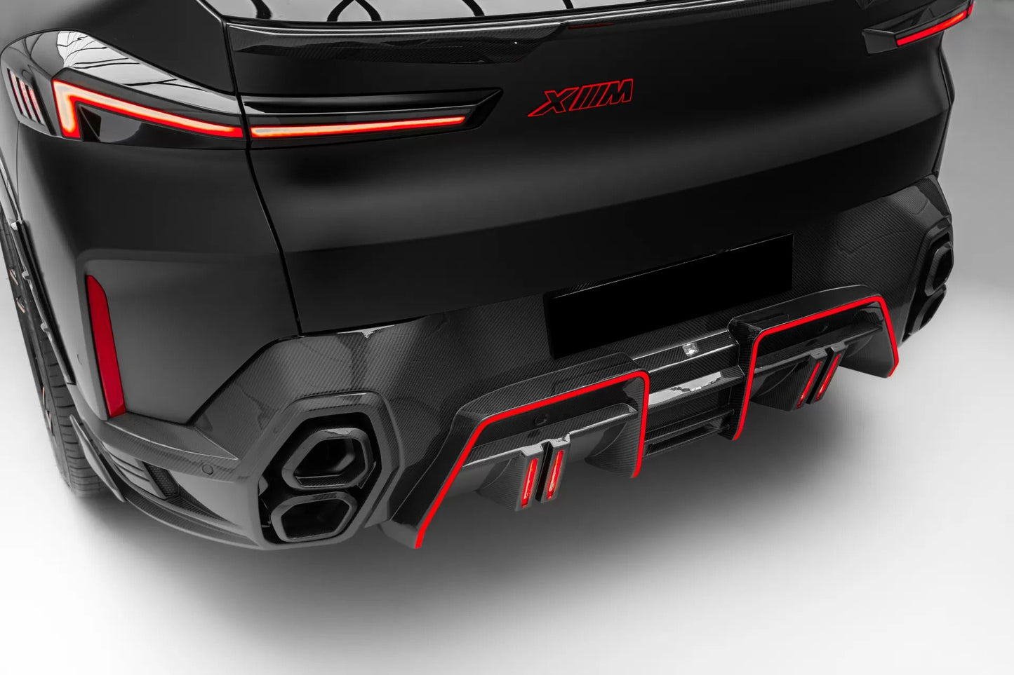 2023-2025 BMW XM G09 LD Style Dry Carbon Fiber Rear Diffuser Lip with Exhaust - Carbonado
