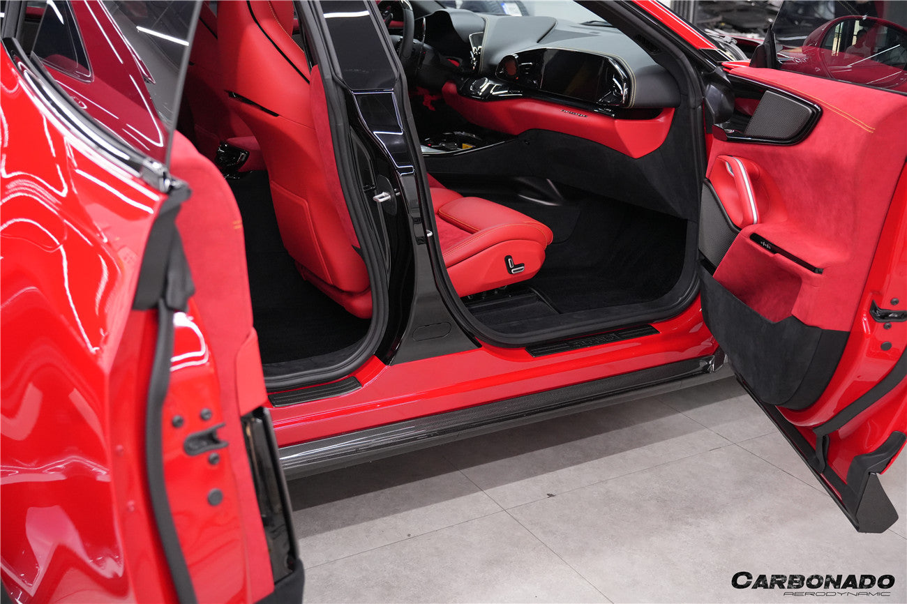 2023-2025 Ferrari Purosangue FUV Type F175 OEM Style Dry Carbon Fiber Side Skirts