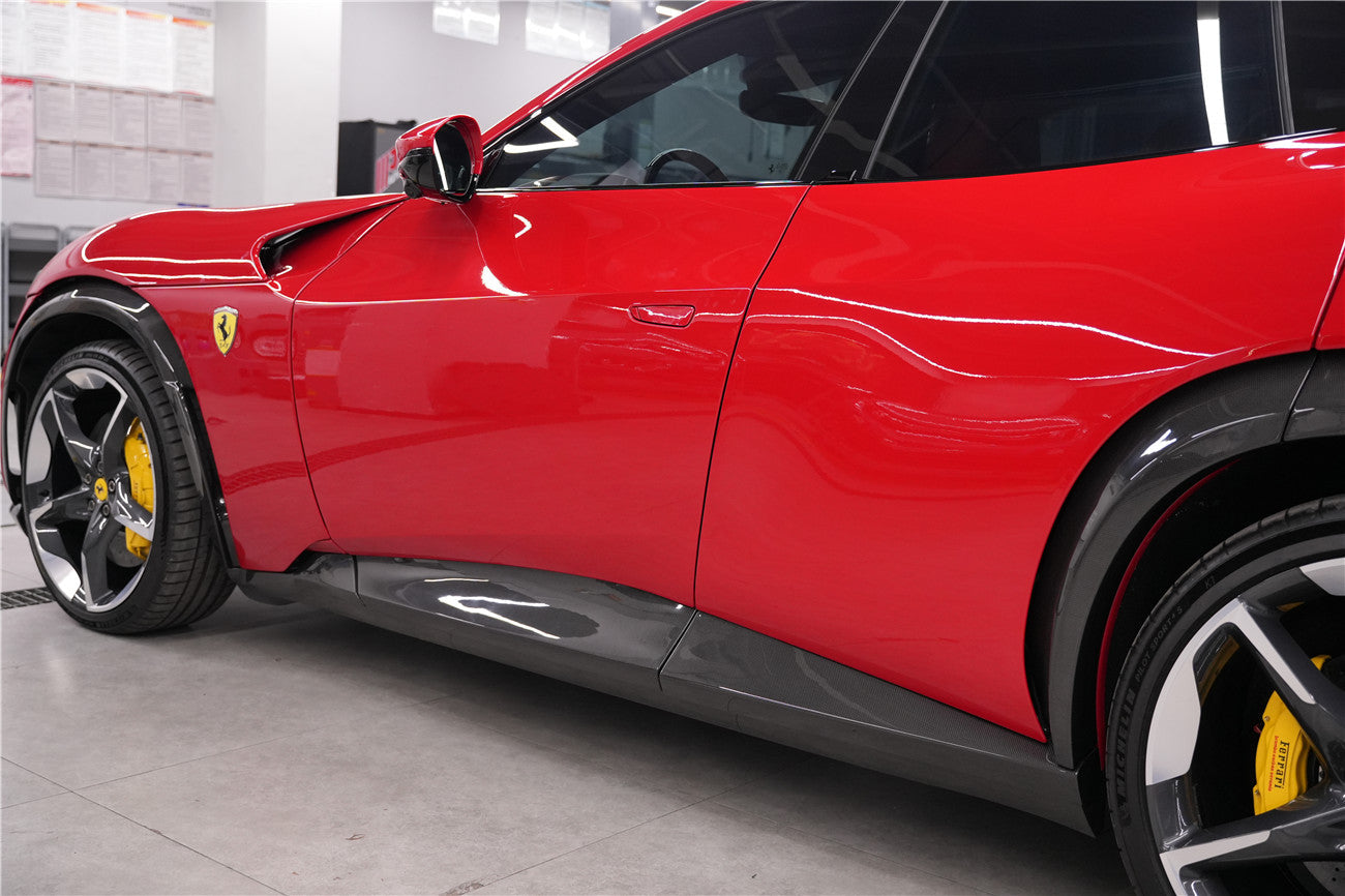 2023-2025 Ferrari Purosangue FUV Type F175 OEM Style Dry Carbon Fiber Side Skirts