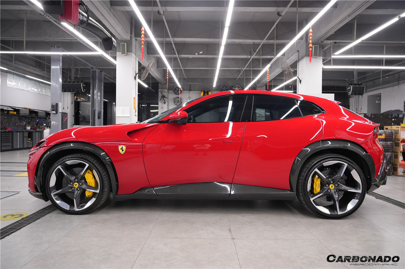 2023-2025 Ferrari Purosangue FUV Type F175 OEM Style Dry Carbon Fiber Side Skirts