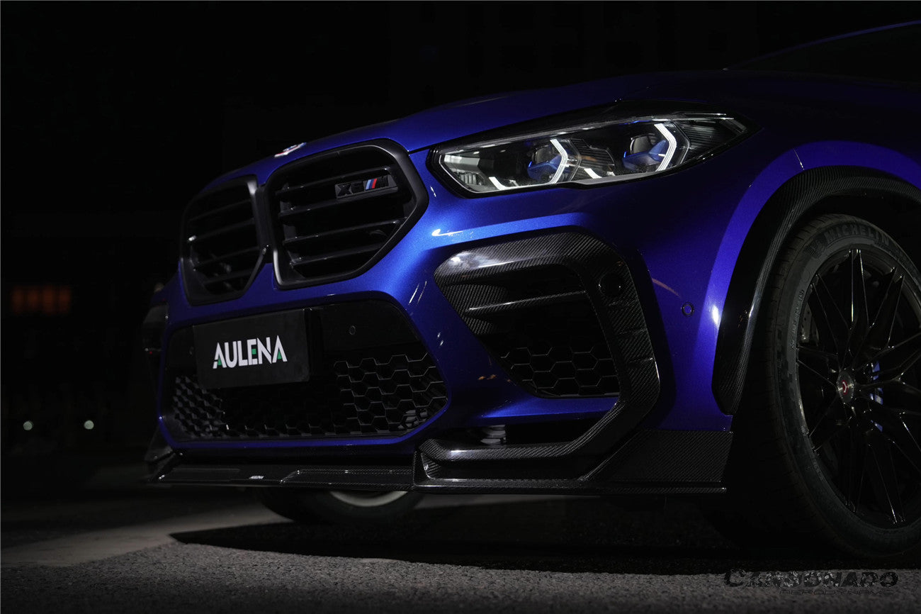 2020-2023  BMW X6M F96 AD Style Dry Carbon Fiber Front Lip