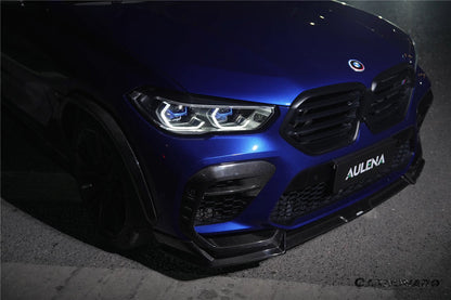 2020-2023 BMW X6M F96 AD Style Dry Carbon Fiber Front Bumper Air Inlet Vent Trims