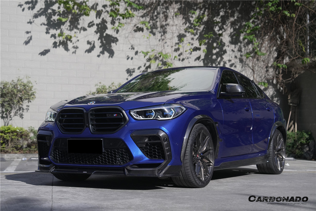 2020-2023  BMW X6M F96 AD Style Dry Carbon Fiber Front Lip