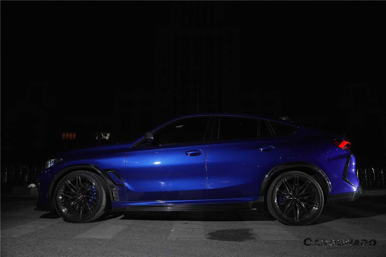 2020-2025 BMW X6M F96 & G06 X6  AD Style Dry Carbon Fiber Side Skirts - Carbonado